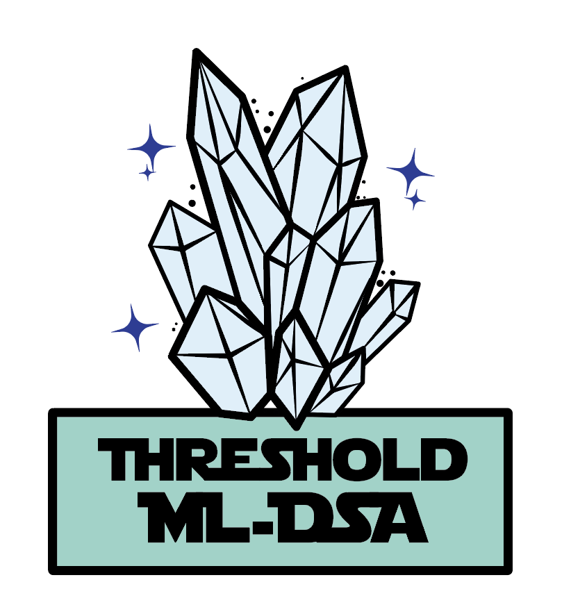 Threshold ML-DSA logo: stylized crystal with the text Threshold ML-DSA